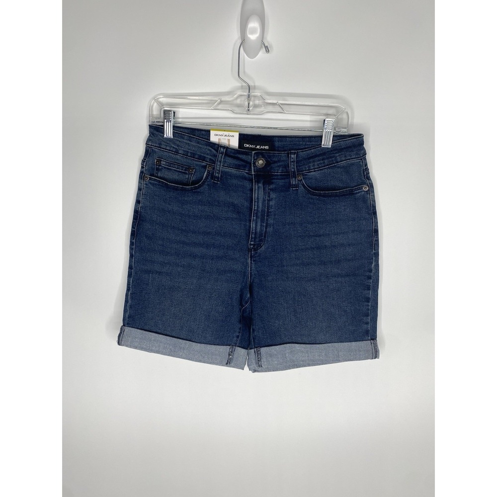 DKNY Women's Denim Bermuda Short Dark Blue Size 6